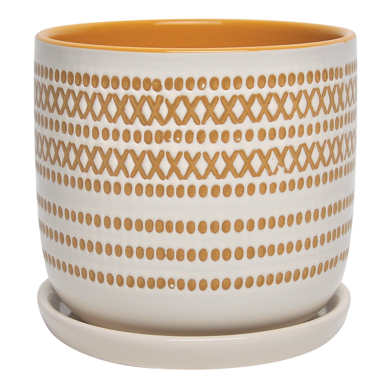 Colorful Plant Pots With Attached Saucer