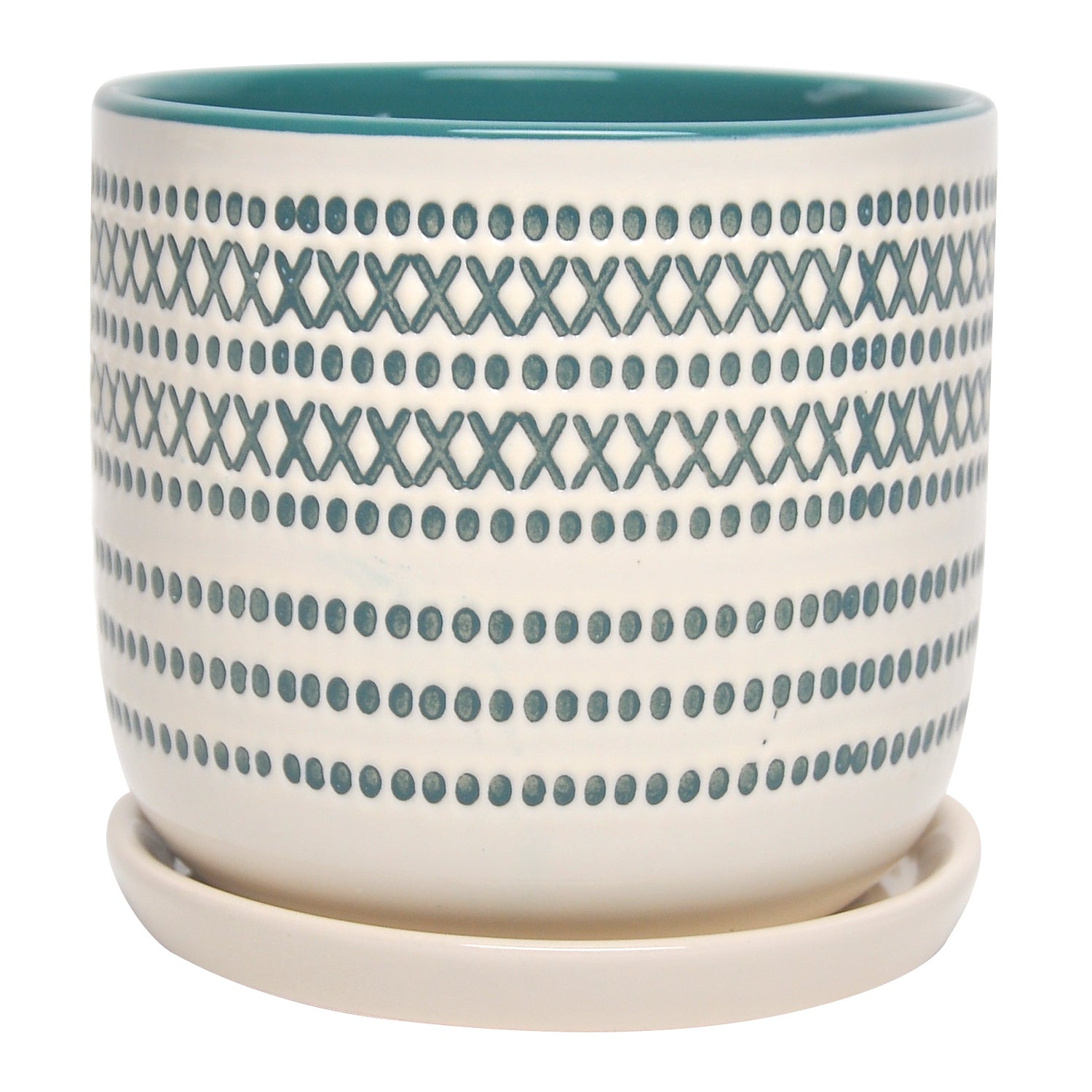 Colorful Plant Pots With Attached Saucer