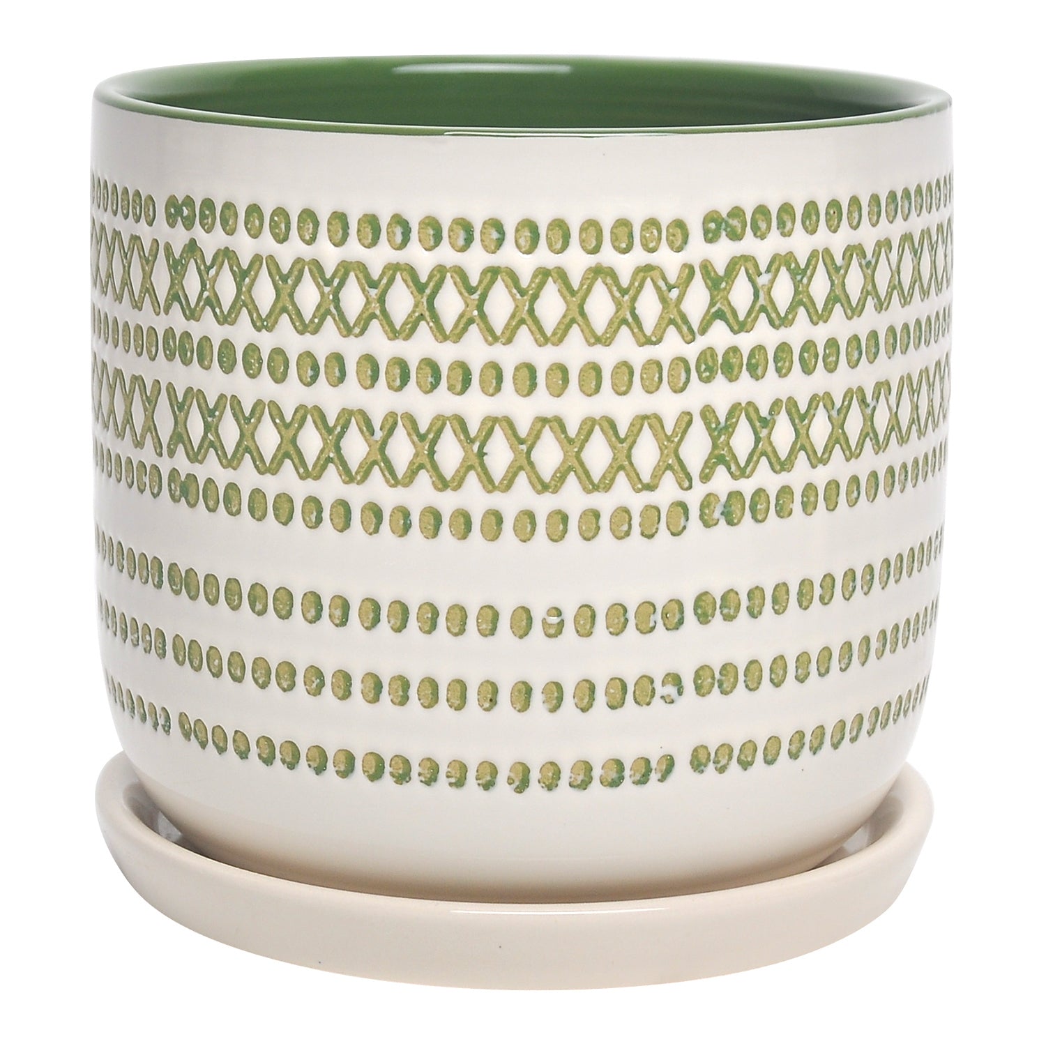 Colorful Plant Pots With Attached Saucer