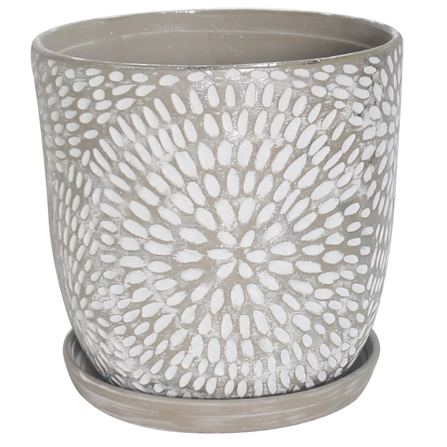 Corinne Planter with Attached Saucer