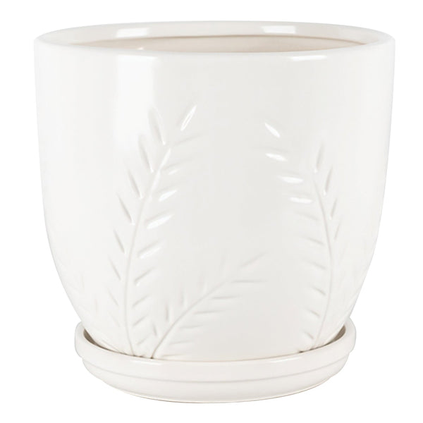 Kora Planter with Attached Saucer